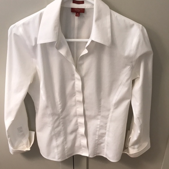 Talbots Wrinkle Resistant White Shirt. P8 - Picture 2 of 10